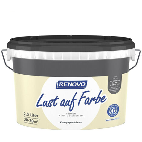 Renovo Wand-und Deckenfarbe Lust auf Farbe matt 2,5 Ltr. Champagnerträume