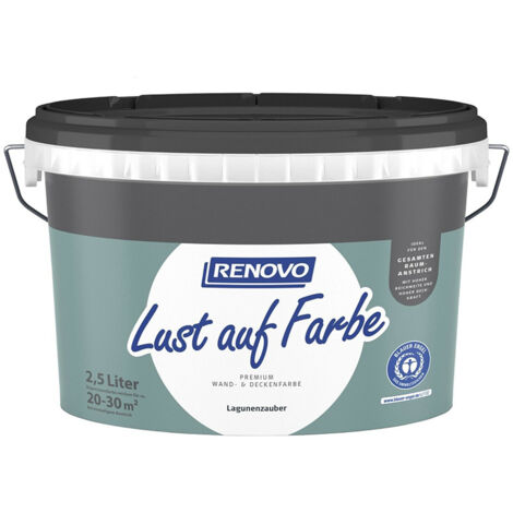 Renovo Wand-und Deckenfarbe Lust auf Farbe matt 2,5 Ltr. Lagunenzauber
