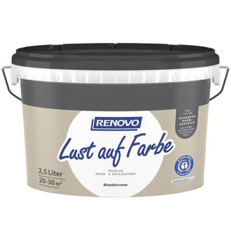 Renovo Wand-und Deckenfarbe Lust auf Farbe matt 2,5 Ltr. Mandelcreme