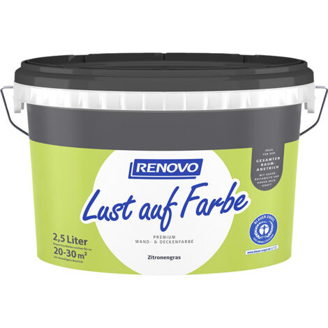 Renovo Wand-und Deckenfarbe Lust auf Farbe matt 2,5 Ltr. Zitronengras