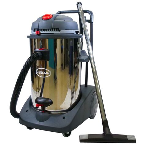 Renson – Aspirateur professionnel eau et poussières 78L – 3 moteurs 3600W – Dépression 22 kPA – Cuve inox renforcée – Câble 7,5m