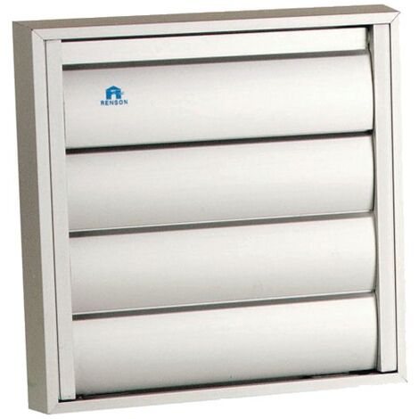 Renson – Grille aération VMC 210x210mm aluminium gris RAL9006 – Fixation invisible – Épaisseur 29mm – Pour extraction hotte