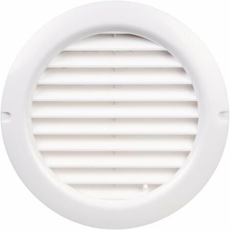 Renson – Grille aération VMC ronde réglable 100-150 mm – PVC – Installation facile avec vis – Pour ventilation efficace espaces divers