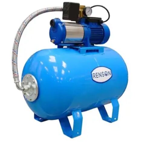 Renson – Groupe de surpression 80 litres – Pompe 1,1 kW – Pression maximale 10 bars – Débit 90 L/min – Membrane EPDM alimentaire