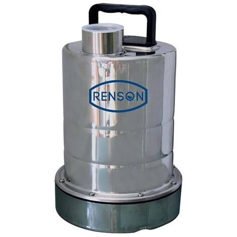 Renson – Pompe immergée 0,25 kW – Aspiration 2 mm – Débit élevé – Hauteur de refoulement 8 m – Inox pour eaux claires