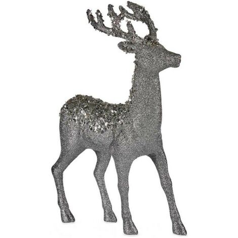 Rentier Dekoration mittel 15 x 45 x 30 cm silber whiteplastic