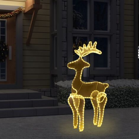 Rentier Weihnachtsdekoration mit Mesh 306 LEDs 60x24x89 cm vidaXL