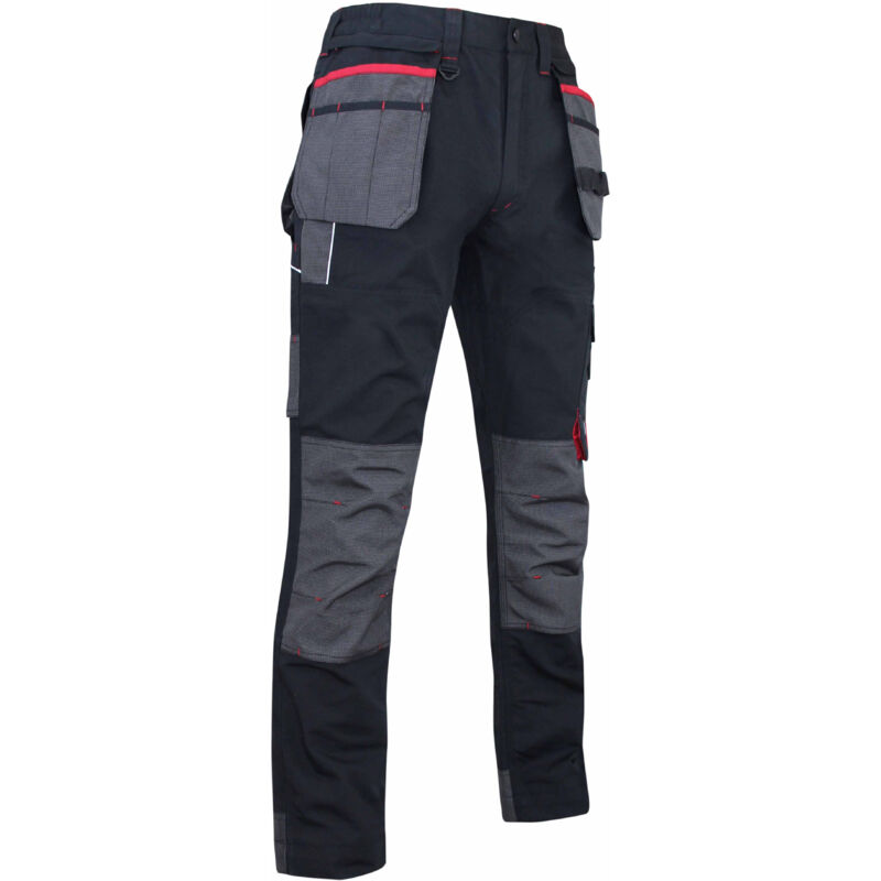 Lebeurre - Pantalon de travail multipoches tissu Canvas Noir - 1378 minerai - lma - taille 42