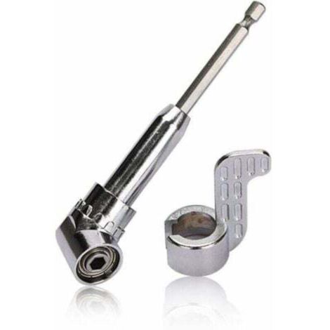 Renvoi d'Angle Visseuse Coudée à Angle Droit 105 Degrés Tige Hexagonale 1/4" pour Perceuse