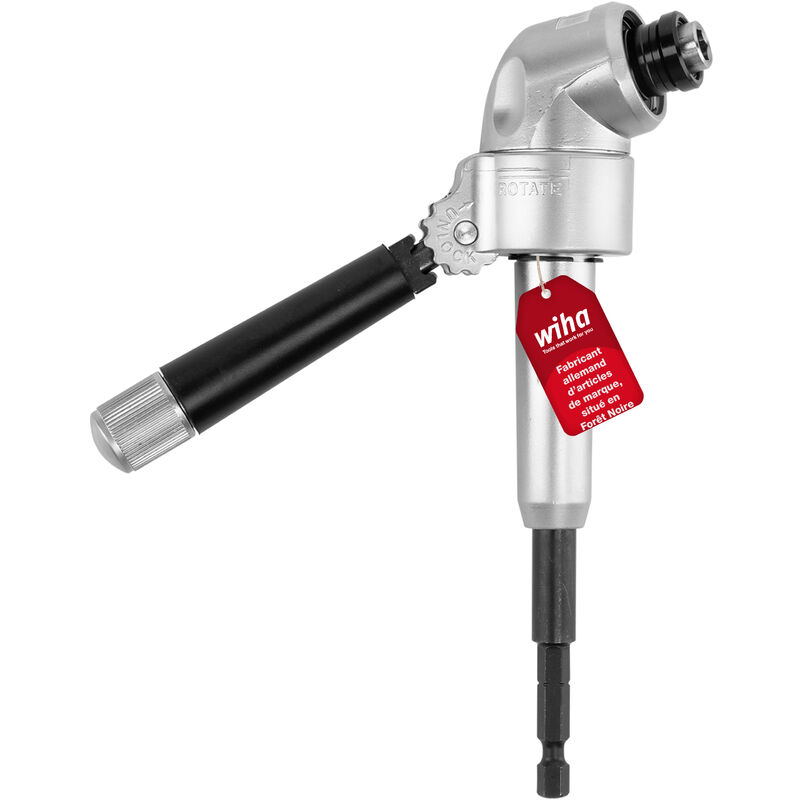 Wiha Renvoi d’angles haute performance avec système d’éjection rapide de l’embout 1/4" 57.0 Nm (32310)