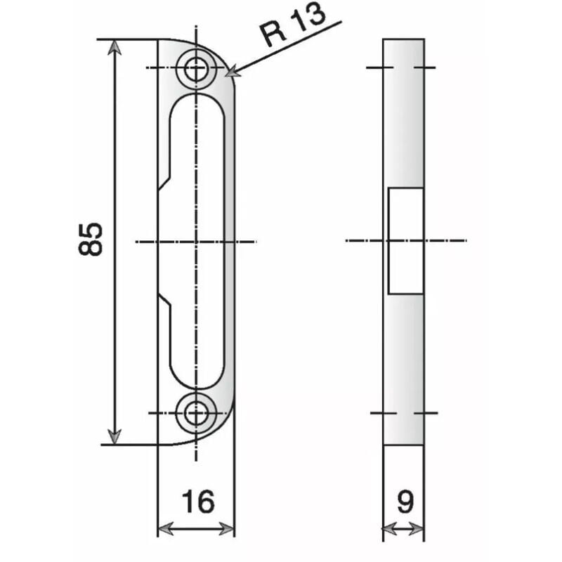 Renvoi de fouillot axe 9 mm entraxe 13 mm mécanisme ouvrants à la française standards Ferco