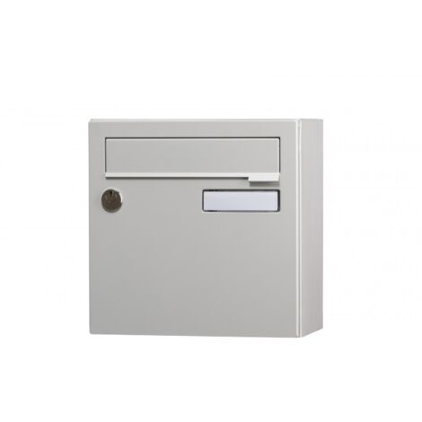 RENZ Kompakt-Außenbriefkasten 1-türig, Stahl mattgrau RENZ