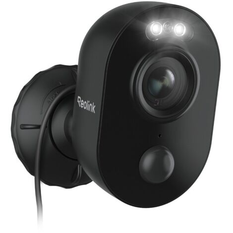 Reolink 1080P Caméra Surveillance 2,4GHz WiFi Extérieure, Projecteur LED, Sirène, Alerte de Mouvement PIR, Audio Bidirectionnelle, Imperméable, Stockage Cloud et Local, Noir