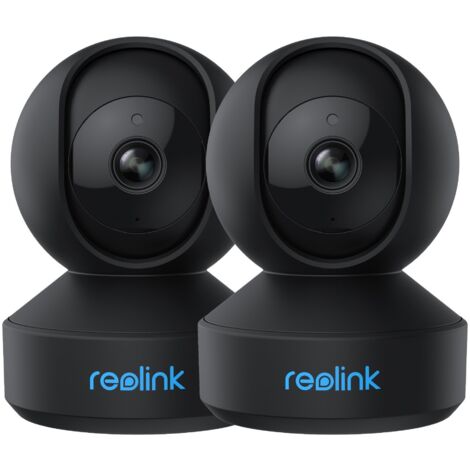 Reolink 2K 4MP 2,4/5 GHz WLAN Überwachungskamera Innen, Pan&Tilt, Bewegungserkennung, Zwei-Wege-Audio, E1 Pro (Schwarz), 2 Pack