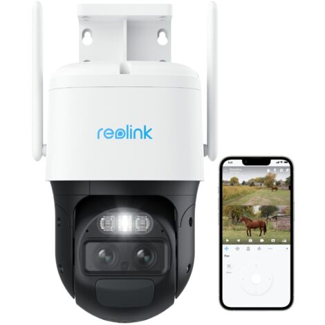 Reolink 2K 4MP 4G LTE Dual-Objektiv Überwachungskamera mit Auto-Zoom und Tracking, Weitwinkelobjektiv & Teleobjektiv, Dual-Tracking & Ansicht