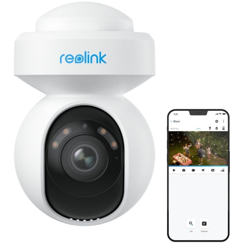 Reolink - 2K 4MP Caméra de Surveillance 2.4/5GHz WiFi Extérieure, Suivi Auto, Vision Nocturne Couleur, Détection Personne/Véhicule/Animal, Audio