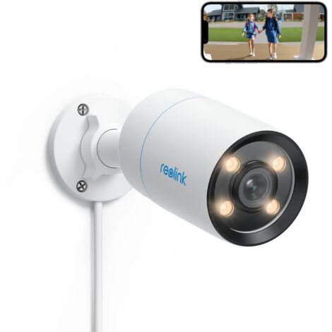Reolink 2K 4MP Caméra de Surveillance extérieure PoE, Vision Nocturne Couleur, Super Ouverture F1.0, 3000K Lumière chaude réglable, Détection Intelligente, sirène, IP67