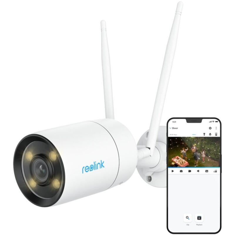 Reolink - 2K 4MP Camera Surveillance Exterieure 2.4/5GHz WiFi, ColorX Vision Nocturne, Détection Intelligente, Super Ouverture F1.0, Capteur Avancé