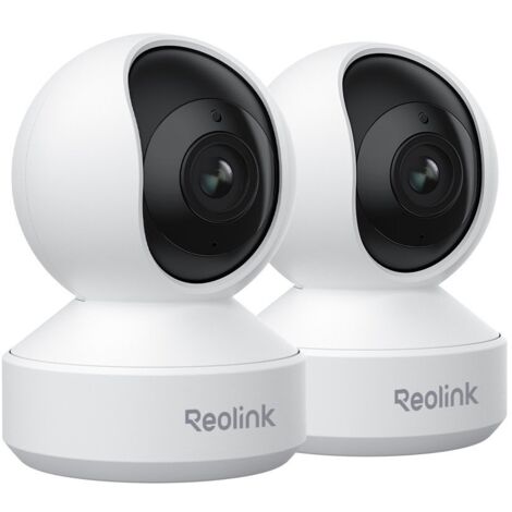 Reolink 2K＋ 5MP PTZ Caméra Surveillance 2,4/5GHz WiFi Interieur, Zoom 3X, Audio Bidirectionnel pour Bébé et Animal, Détection de Mouvement & Alertes, Vision Nocturne, E1 Zoom, 2 Pack