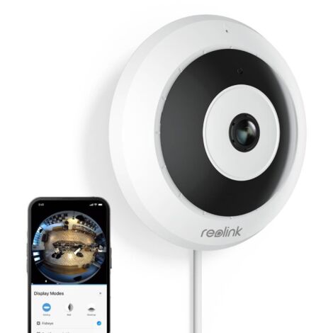 Reolink 3K 6MP PoE LAN Fisheye-Kamera Indoor, 360° Panorama, Personenbewegungserkennung, Decken-/Wand-/Tisch-Installation