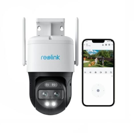 Reolink 4K 2,4/5GHz WLAN Dual-Lens PTZ Überwachungskamera Aussen, Auto-Tracking, Smarte Personen-/Fahrzeug-/Haustiererkennung, 6X Hybrid-Zoom, Farbnachtsicht, 2-Wege-Audio