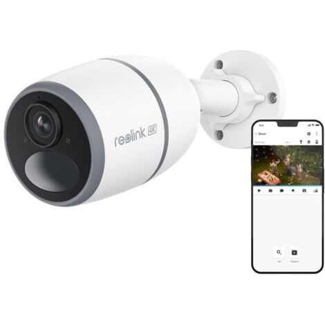 Reolink 4K 8MP Akku 4G LTE Überwachungskamera mit  Personen-/Fahrzeug-/Tiererkennung, Nachtsicht, 2-Wege-Audio, 
IP65