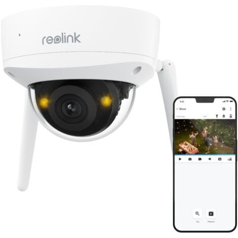 Reolink 4K 8MP Caméra Surveillance Extérieure 2,4/5GHz WiFi 6, Anti-Vandalisme IK10, Détection Humaine/Véhicule/Animal, Grand Angle 125°, Vision Nocturne Couleur, Audio Bidirectionnel