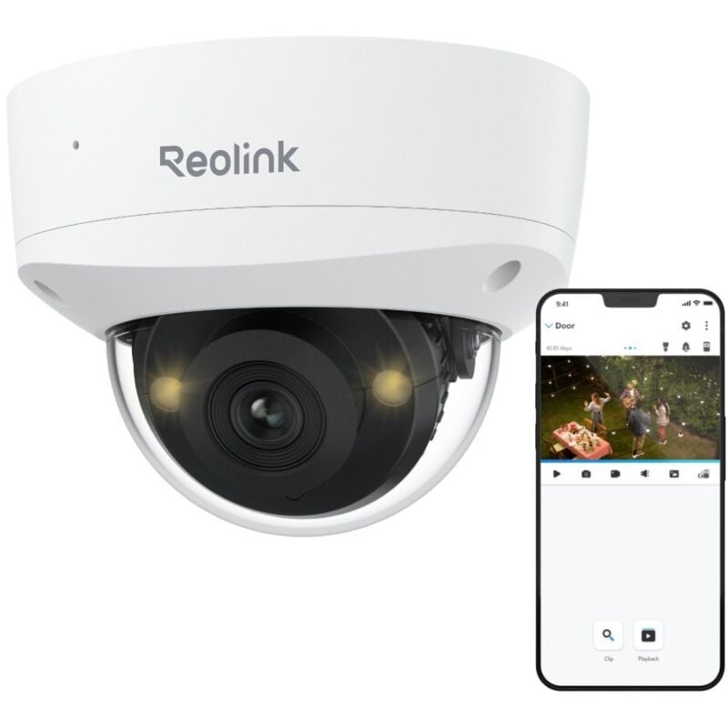 Reolink - 4K 8MP Caméra Surveillance Extérieure PoE, Anti-Vandalisme IK10, Détection Smart Personnes/Véhicules/Animaux, Grand Angle de 125°, Vision