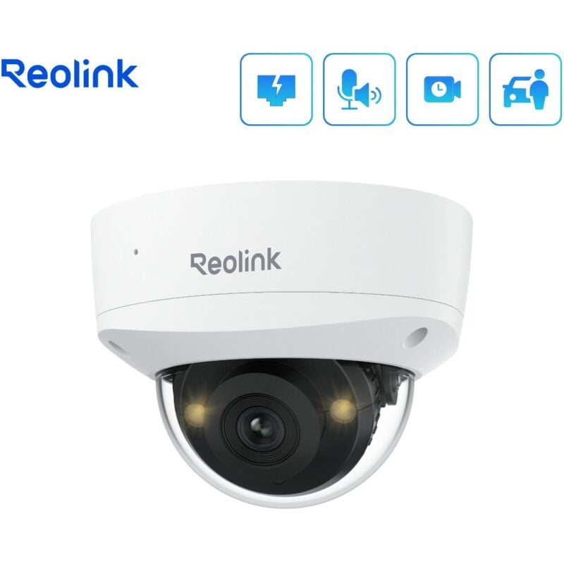 4K 8MP Caméra Surveillance Extérieure PoE, Anti-Vandalisme IK10, Détection Smart Personnes/Véhicules/Animaux, Grand Angle de 125°, Vision Nocturne