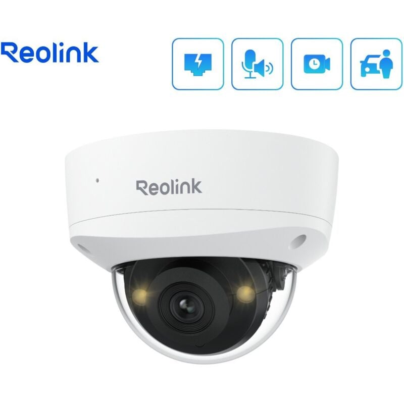 Reolink - 4K 8MP Caméra Surveillance Extérieure PoE, Zoom Optique 5X, Anti-Vandalisme IK10, Vision Nocturne Couleur, Détection de