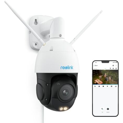 Reolink 4K 8MP PTZ 2,4/5 GHz Dualband WiFi 6 Überwachungskamera, 5X Optischem Zoom, 360° Abdeckung mit Auto-Tracking, Farbnachtsicht,Intelligente Erkennung, 2-Wege-Audio