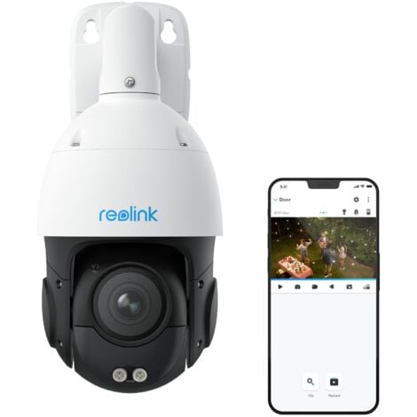 Reolink 4K 8MP PTZ Caméra Surveillance Extérieure PoE, Suivi Auto, Zoom Optique 16X, Pan 360°&Tilt 90°, Vision Nocturne 80m, Détection Personne/Véhicule/Animal, Audio Bidirectionnel