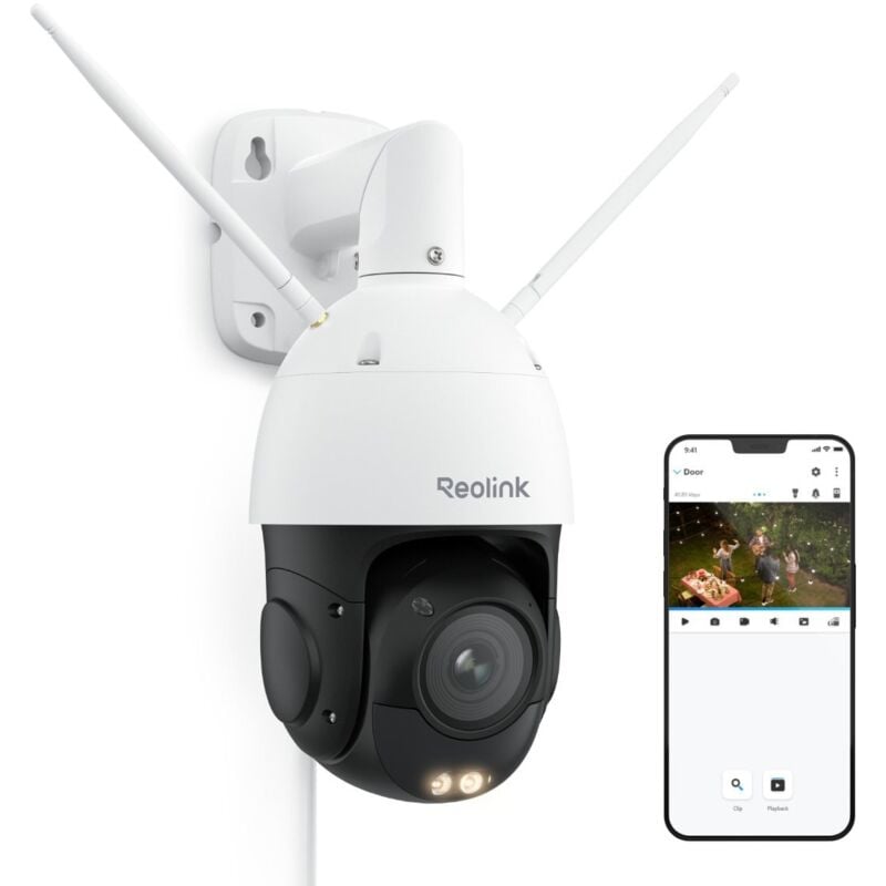 4K ptz Camera Surveillance WiFi Extérieure WiFi6, Suivi Auto, Pan 360° & Tilt 90°, Zoom Optique 5X, Vision Noc Couleur, Détection