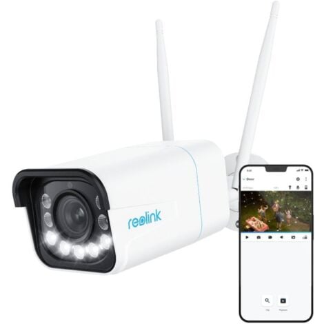 Reolink 4K 8MP Wi-Fi 6 Überwachungskamera Aussen, 2,4/5 GHz WLAN, Personen-/Fahrzeug-/Tiererkennung, Spotlight, Farbnachtsicht, Zwei-Wege-Audio