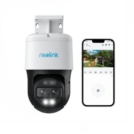 Reolink 4K PoE Dual-Lens PTZ Überwachungskamera Außen, 6X Hybridzoom, 355°/90° schwenkbar, Farbnachtsicht, Personen-/Fahrzeug-/Tiererkennung, Auto-Tracking, 2-Wege-Audio