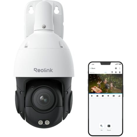 Reolink 4K PTZ Caméra Surveillance Extérieure PoE, Suivi Auto, Vision Nocturne Couleur, Détection Personnes/Véhicules, Zoom Optique 5X, Pan 360°&Tilt 90°