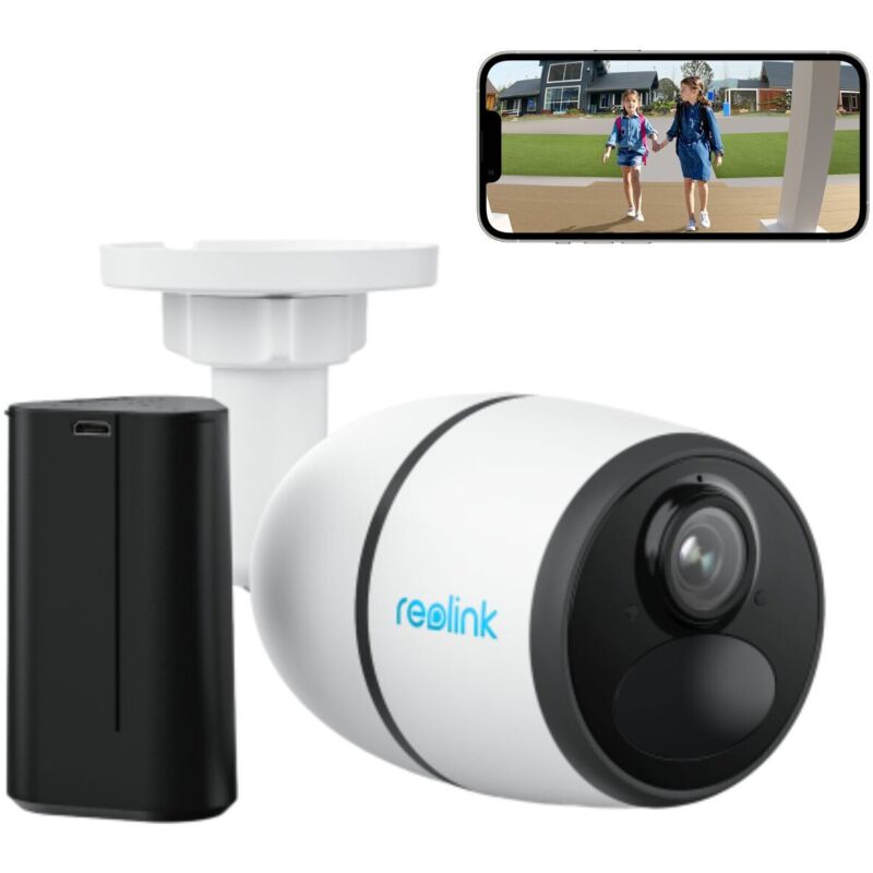 Reolink - 2K 4MP 3G/4G lte Caméra Surveillance Extérieure sans Fil sur Batteries, Vision Nocturne, Détection Intelligente, Sirène ,Google Assistant