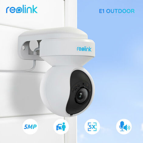 Reolink 5MP Caméra Surveillance Extérieure WiFi PTZ avec Zoom Optique 3X Détection Personne/Véhicule Suivi Automatique Vision Nocturne en Couleur E1 Outdoor-V3