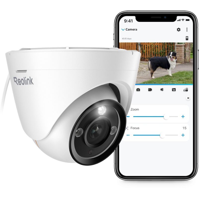 Reolink - 4K 8MP Caméra Surveillance PoE Extérieure, Zoom 3X, Projecteur, Détection Personne/Véhicule, Vision Nocturne Couleur, Alertes, Audio
