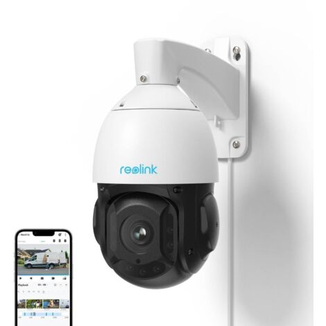 Reolink 8MP PoE LAN PTZ Überwachungskamera Aussen, 16X optischer Zoom, 360° Schwenk, 90° Neigung & Auto-Tracking, 80m Nachtsicht, Intelligenter Erkennung