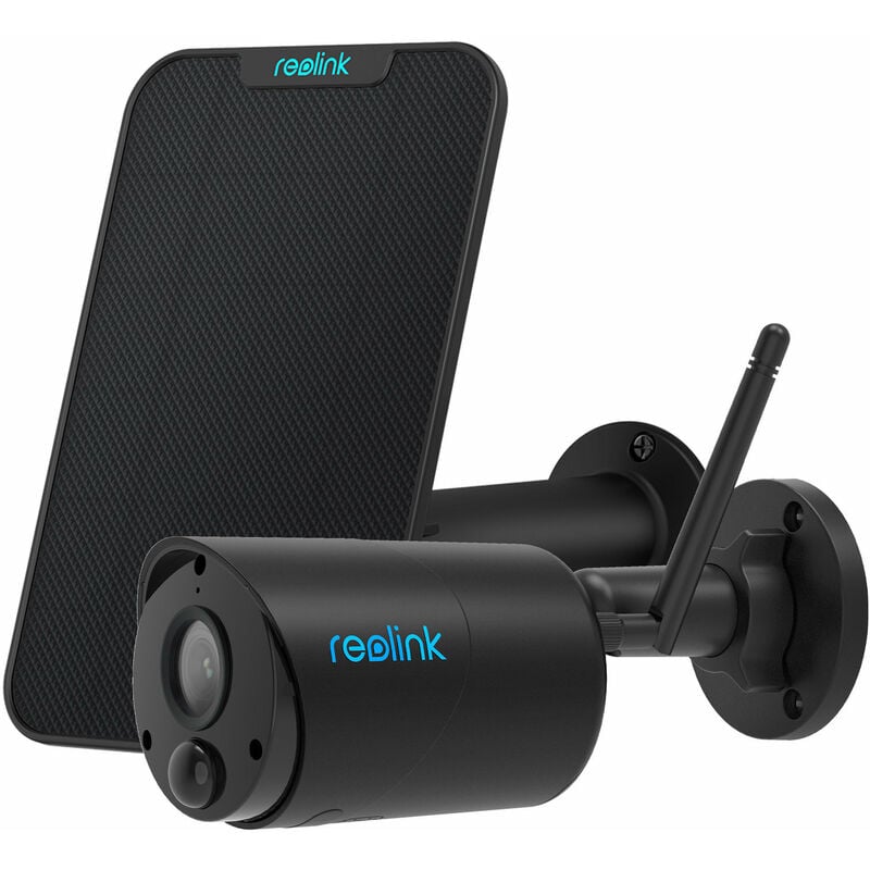 Caméra de Surveillance sur Batterie Solaire 1080P WiFi sans Fil Audio Bidirectionnel, Kit Argus Eco avec Panneau Solaire Noir - Reolink