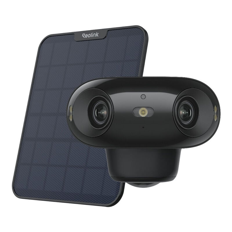 Reolink - Caméra à batterie solaire Wi-Fi 6 ColorX vision nocturne, Champ de vision 4K 180° , super ouverture F1.0, détection ai, connexion