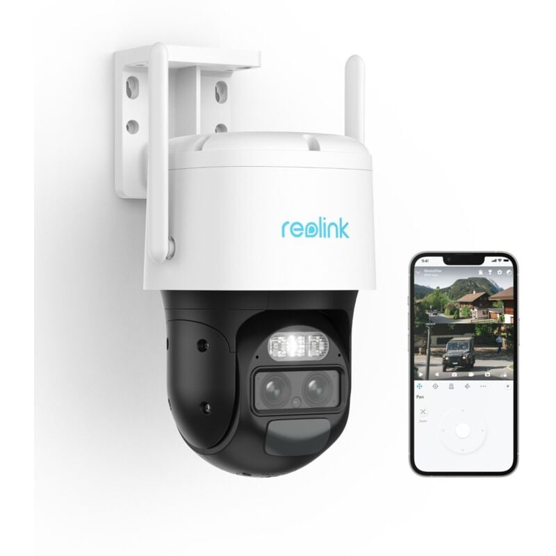Caméra de Surveillance 2K 4MP WiFi batterie, intelligente Auto Suivi Zoom 6X, Deux Objectif, Projecteur - Reolink