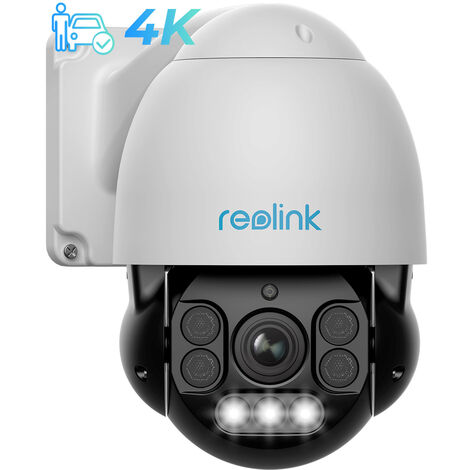 Reolink Caméra de Sécurité PoE 4K Pan 360° Tilt 90°,Suivi Automatique, Zoom Optique 5X, Vision Nocturne en Couleur, RLC-823A