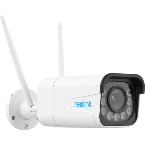 Reolink Caméra de Surveillance 4K 8MP 2,4 / 5GHz WiFi 6 Exterieure, Détection Humaine/Véhicule/Animal, Zoom Optique 5X, Vision Nocturne Couleur, Audio Bidirectionnel, IP67 Etanche, RLC-811WA