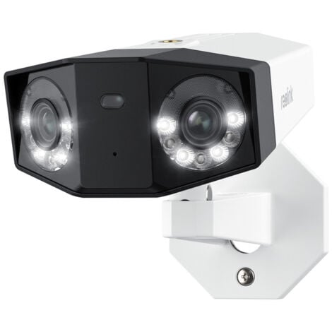Reolink Caméra de Surveillance 4K 8MP PoE Double objectif Ultra HD 4K avec Grand angle 180°Vision nocturne en Couleur, Détection intelligente, Duo 2 PoE