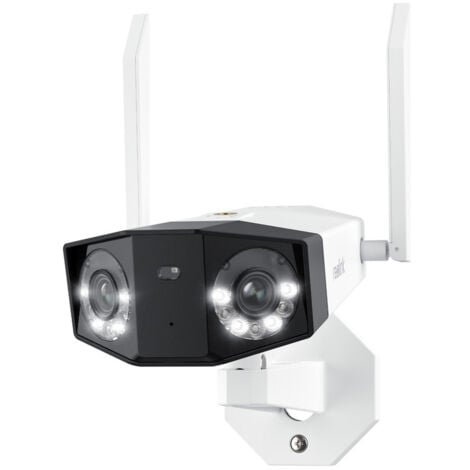 Reolink Caméra de Surveillance 4K 8MP Wifi 5 GHz/2,4 GHz Double objectif Ultra HD 4K avec Grand angle 180°Vision nocturne en Couleur, Détection intelligente, Duo 2 Wifi