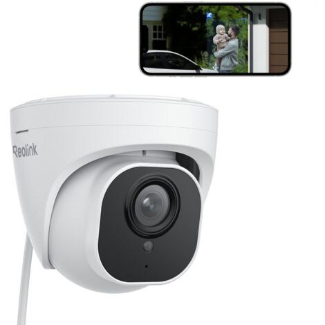 Reolink – Caméra de surveillance extérieure 4K 8MP – Détection de personnes et véhicules – Vision nocturne IR jusqu'à 30m – Étanche IP67 – Audio intégré