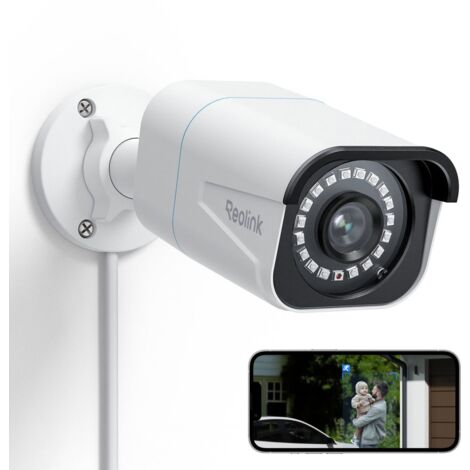 Reolink – Caméra de surveillance extérieure 4K 8MP – Vision nocturne 30m – Détection de mouvement – Audio intégré – Étanche IP66 – Installation PoE