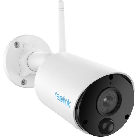 Reolink Caméra de Surveillance sur Batterie 1080P WiFi sans fil Audio Bidirectionnel Détection de Mouvement PIR, Argus Eco Blanc